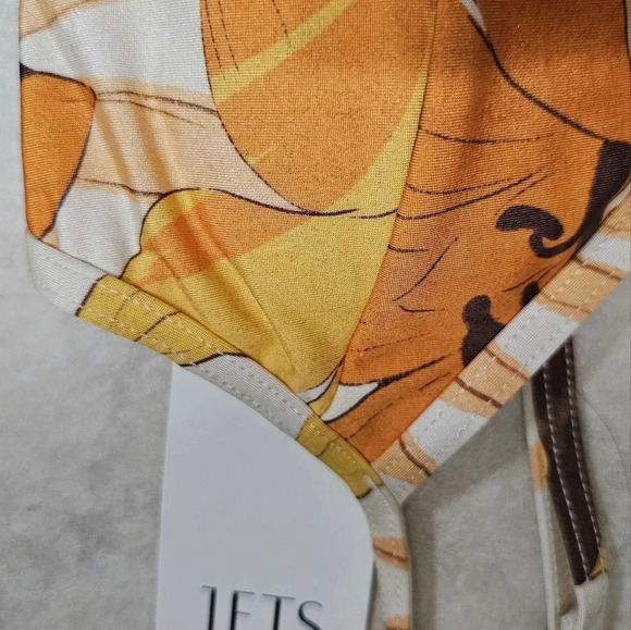 JETS Australia Swimsuit Set High Waist Bottom Padded Bikini Tropical Latt size 6 - Picture 6 of 9